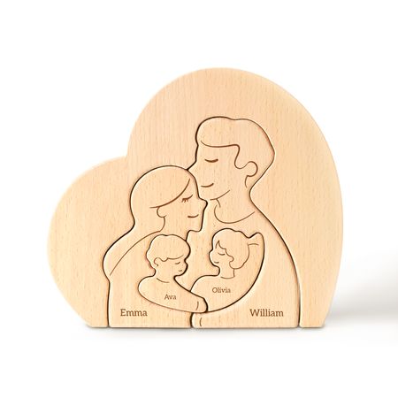 Wooden Family Name Puzzle